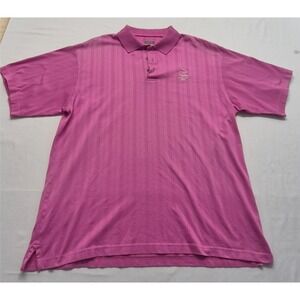 Pinehurst Collection Cool Comfort men's pink  short sleeve Polo golf shirt LG